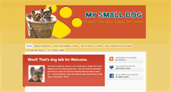 Desktop Screenshot of mysmalldog.com